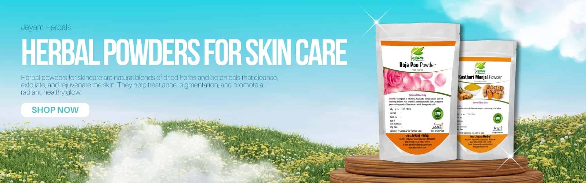 herbal skin care powders