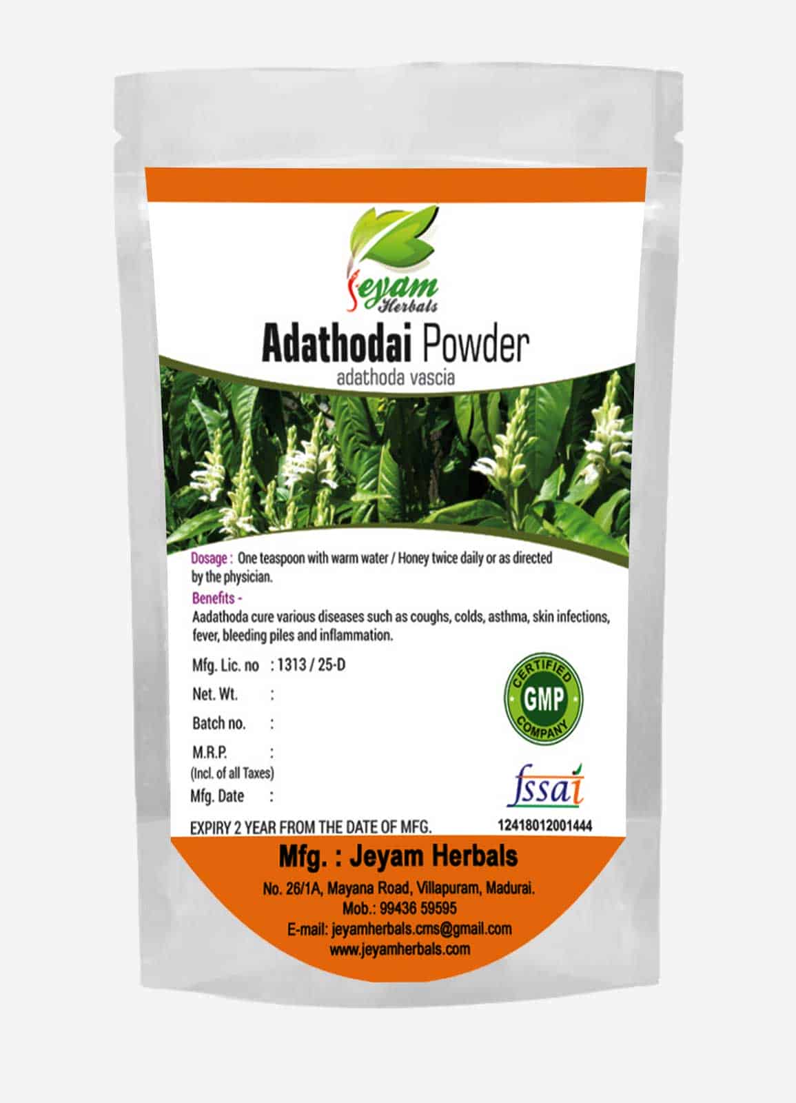 Aadathodai Powder